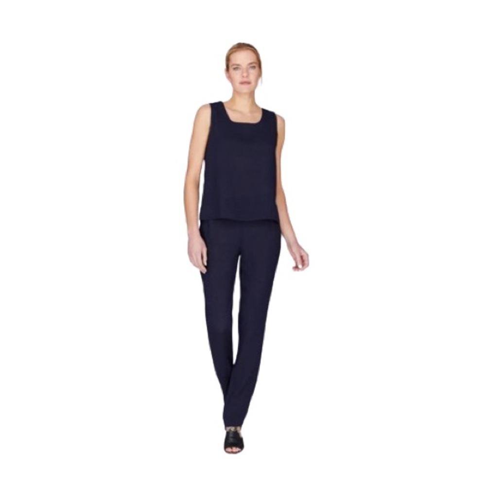 Emmelle Microlinen Essential Narrow Leg Pant - Black - Size S